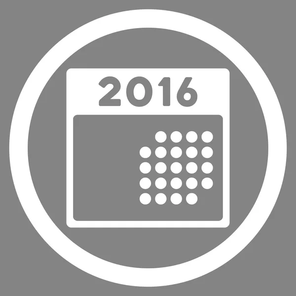 2016 månad kursplan ikonen — Stock vektor