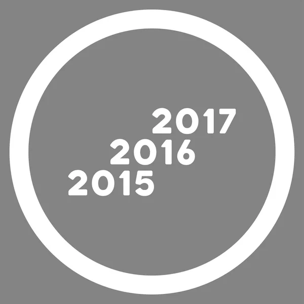 De 2016 a 2017 años icono — Vector de stock