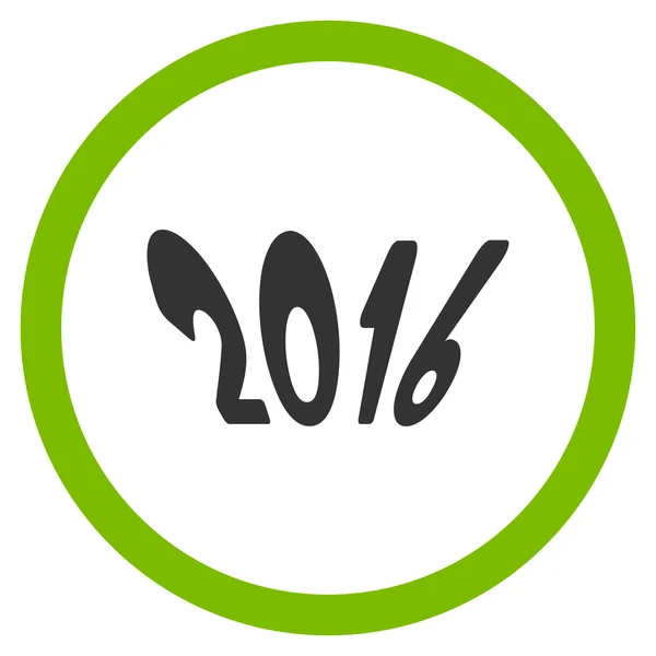 2016 år ikonen — Stock vektor