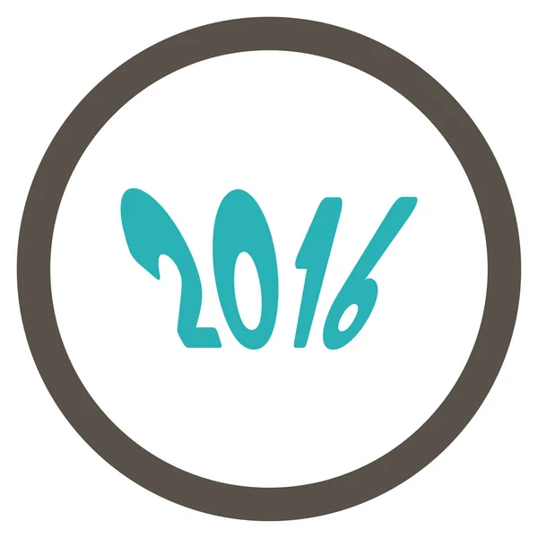 Icono del año 2016 — Vector de stock