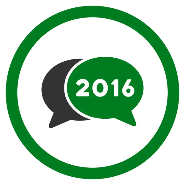 2016 chat ikona — Wektor stockowy