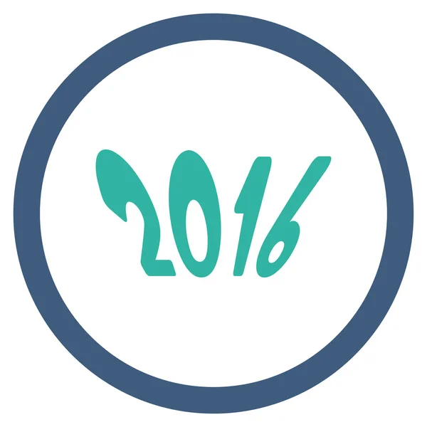 Icono del año 2016 — Vector de stock