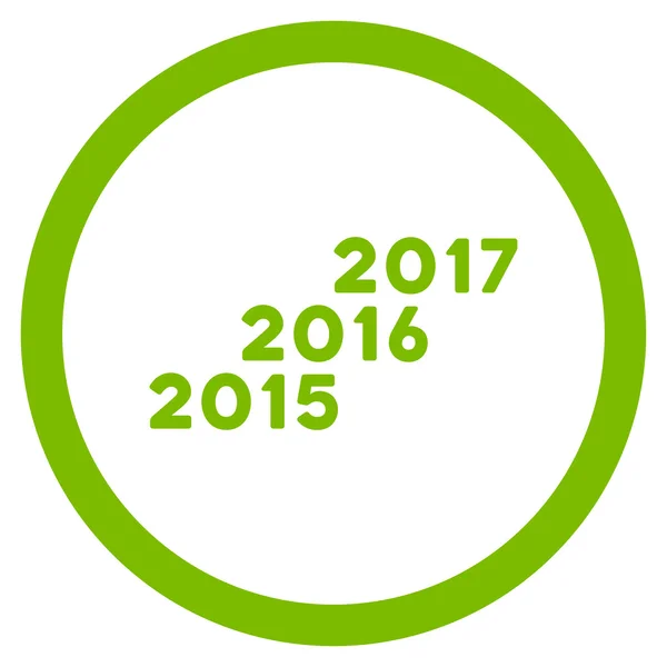 Od roku 2016 do 2017 roku ikona — Wektor stockowy