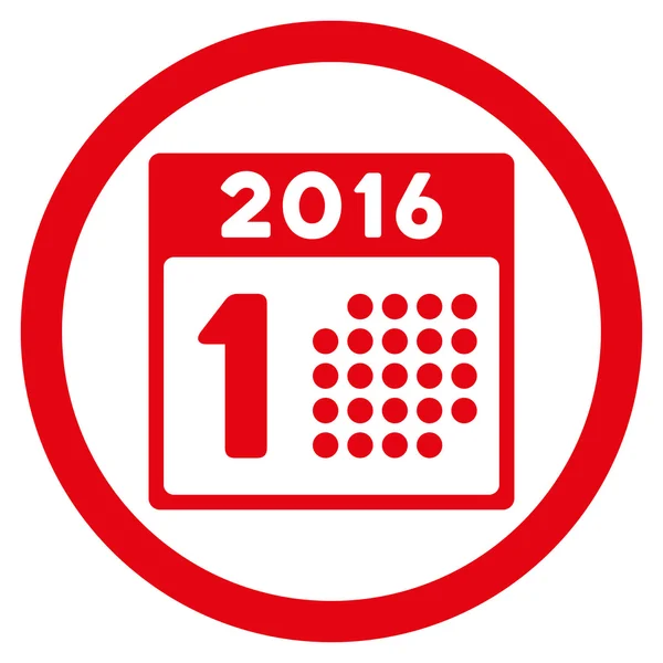 Перший день 2016 значок — стоковий вектор