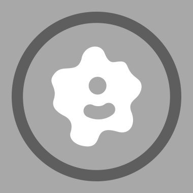 Mikrop yuvarlak vektör simgesi