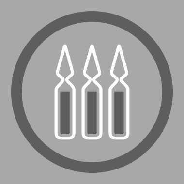 Ampul daire içinde vektör simgesi