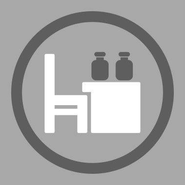 Eczacı veri kümesi yuvarlak vektör simgesi