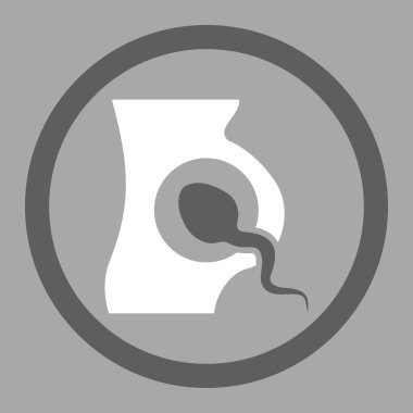 Suni tohumlama daire içinde vektör simgesi