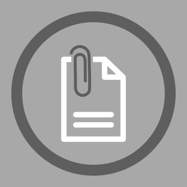 Dosya yuvarlak vektör simgesi ekleme