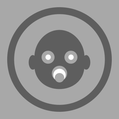 Bebek kafa daire içinde vektör simgesi