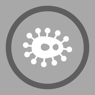 Mikrop yuvarlak vektör simgesi