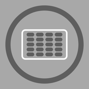 Blister yuvarlak vektör simgesi