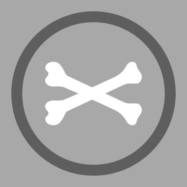 Kemikler daire içinde vektör simgesi