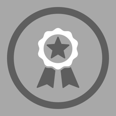 Sertifika damgası yuvarlak vektör simgesi