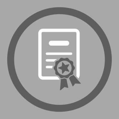 Certified Certificate Rounded Vector Icon