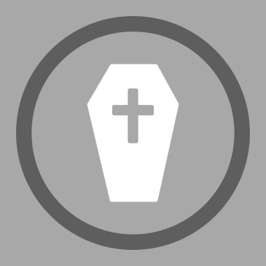 Tabut yuvarlak vektör simgesi