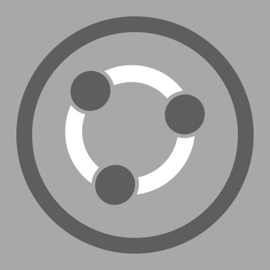 İşbirliği yuvarlak vektör simgesi