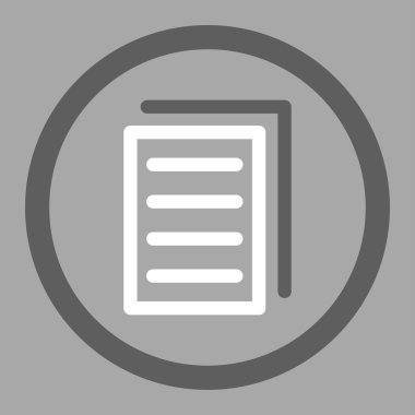 Kopya belge yuvarlak vektör simgesi