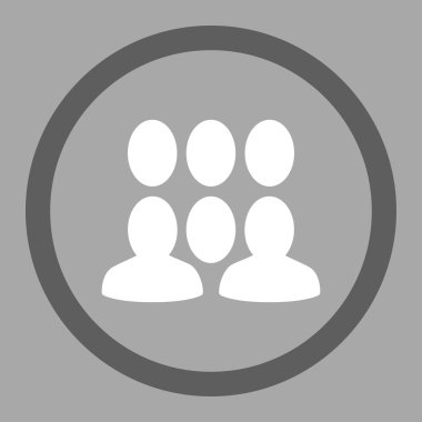 İstemciler yuvarlak vektör simgesi