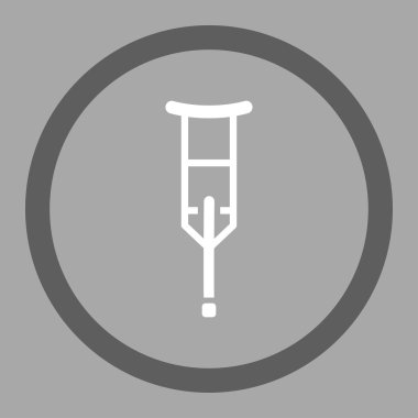 Koltuk değneği daire içinde vektör simgesi