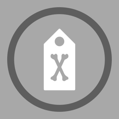 Ölü işaret yuvarlak vektör simgesi