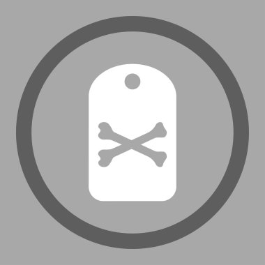 Ölüm etiketi vektör simge yuvarlak