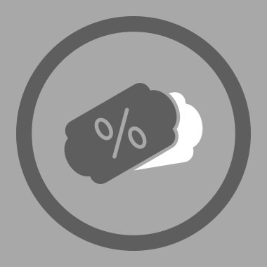 İndirim kuponları yuvarlak vektör simgesi