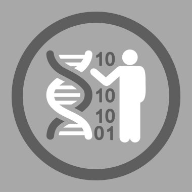 DNA kodu rapor vektör simgesi daire