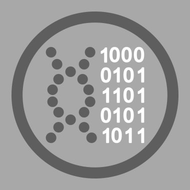 DNA kodu daire içinde vektör simgesi