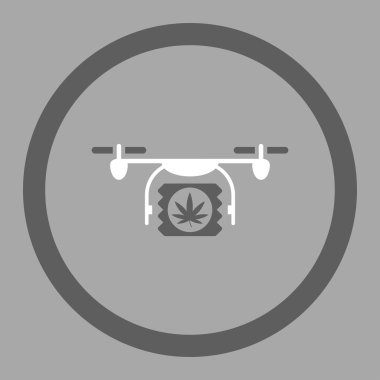 Medicine Air Drone Shipment Rounded Vector Icon