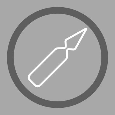 Empty Vial Circled Vector Icon