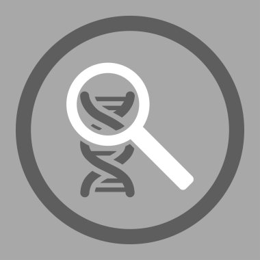 DNA yuvarlak vektör simge keşfetmek