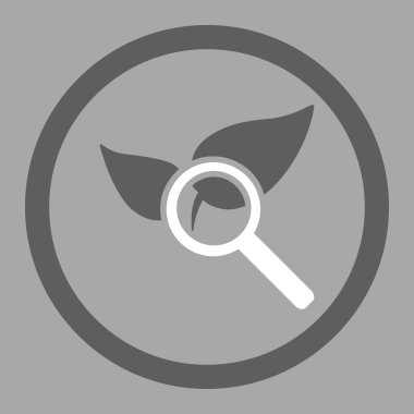 Doğal ilaç yuvarlak vektör simge keşfetmek