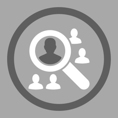 Hastalar daire içinde vektör simge keşfetmek