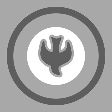 Düşen ruh yuvarlak vektör simgesi