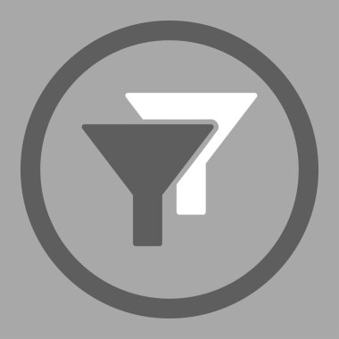 Filtreler daire içinde vektör simgesi