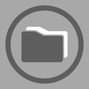 Klasörleri daire içinde vektör simgesi