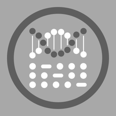 Genom kod daire içinde vektör simgesi