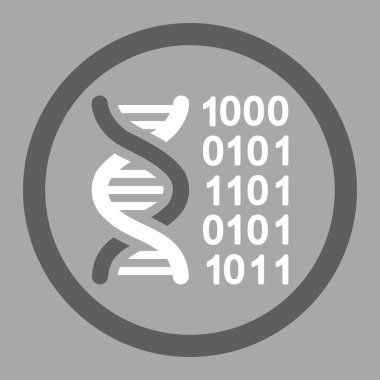 Genetik kod yuvarlak vektör simgesi