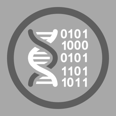 DNA kodu daire içinde vektör simgesi