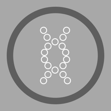 DNA yuvarlak vektör simgesi