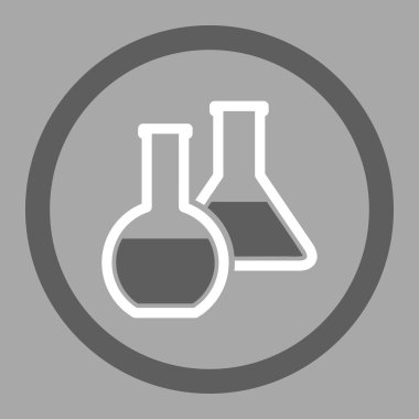 Cam şişeler daire içinde vektör simgesi