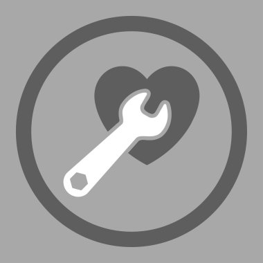 Kalp tedavisi yuvarlak vektör simgesi