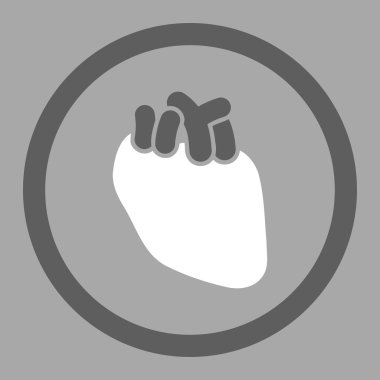 Kalp yuvarlak vektör simgesi