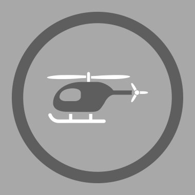 Helikopter daire içinde vektör simgesi