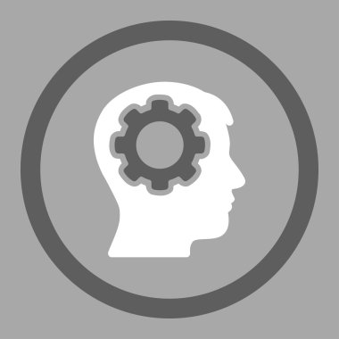 İnsan aklının yuvarlak vektör simgesi