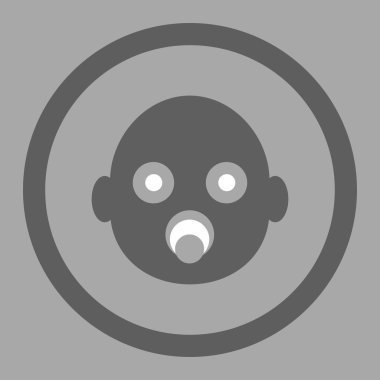 Bebek kafa yuvarlak vektör simgesi