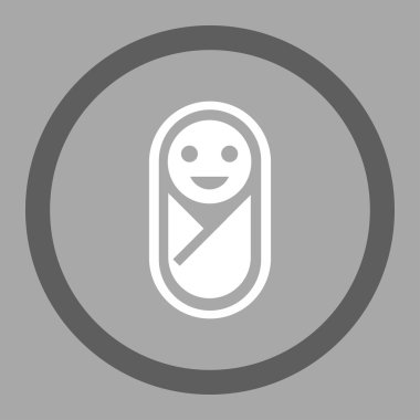 Bebek yuvarlak vektör simgesi