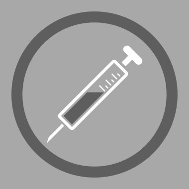 Enjeksiyon daire içinde vektör simgesi