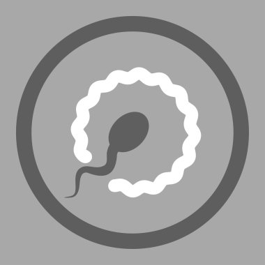 Döllenme yuvarlak vektör simgesi